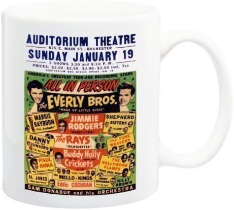Gift Central Everly Brothers Rock n Roll Poster Mug - 11 Fluid Oz