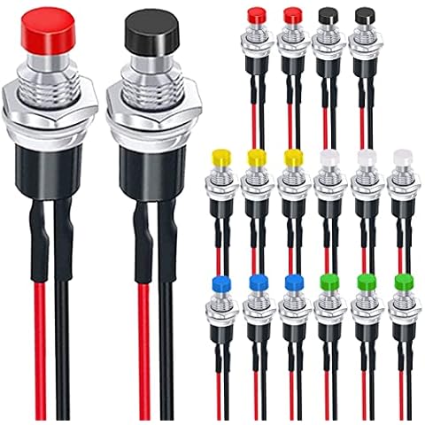 MKBKLLJY 18Pcs Mini Pushbutton Switch Set Cover