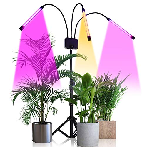 Grow Light with Stand,GHodec Tri-Head 60W Floor Plant Lights for Indoor Plants, Tripod