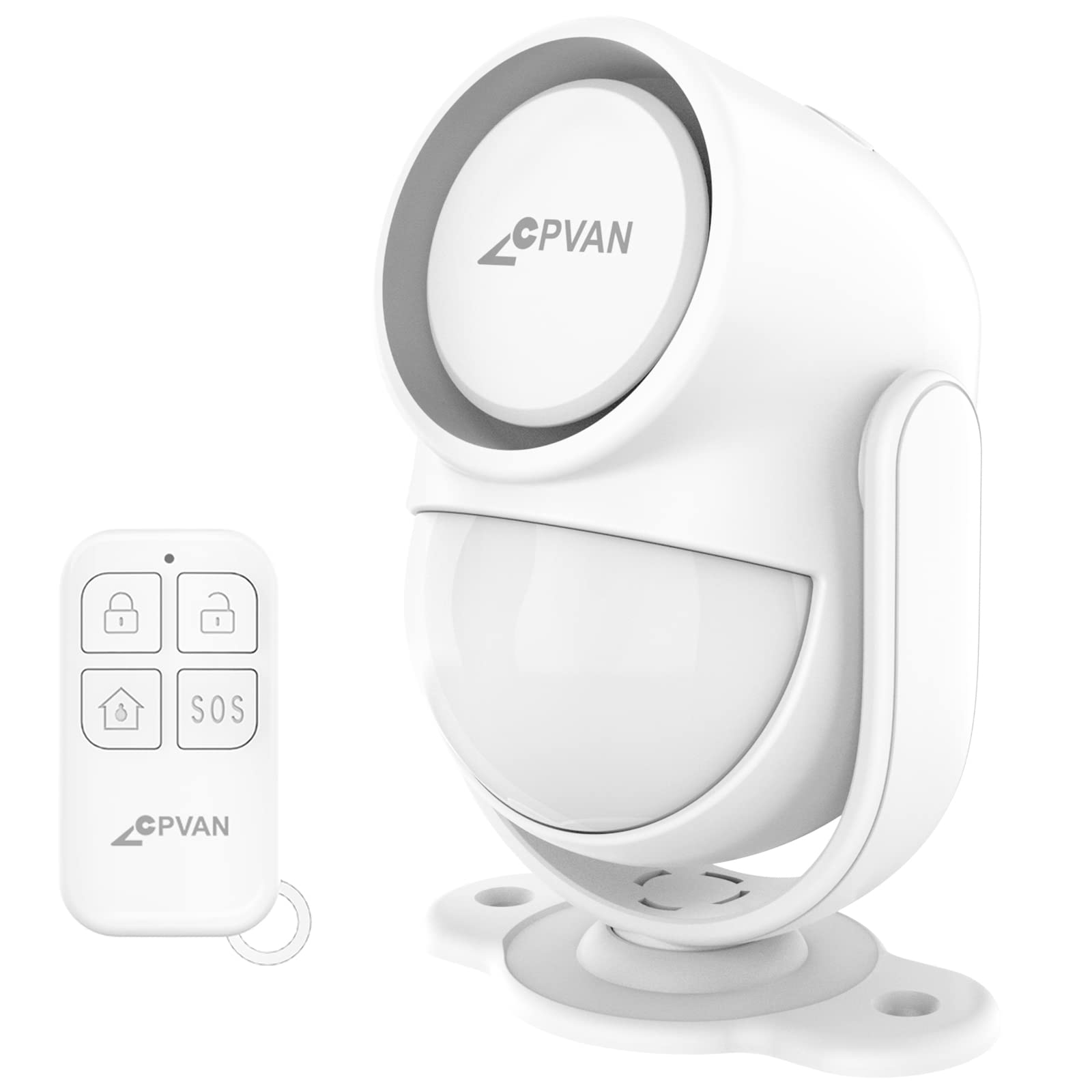 Buy (Update)CPVAN Indoor Motion Sensor Alarm with Siren, Remote Control