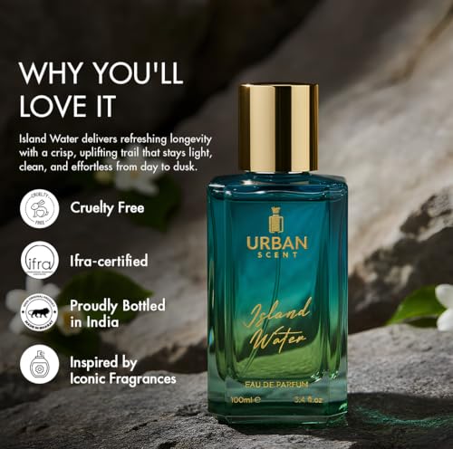 Image of Urban Scent Island Water Eau De Parfum 100ml | Luxury Long-Lasting Fresh Perfume