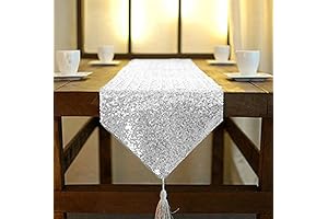 ShinyBeauty Glittery Table Runner: Shimmering Elegance for Your Special Occasions