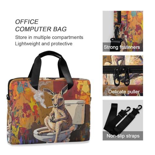 Funda portátil para laptop 15.6 pulg con asa y correa miniatura 6