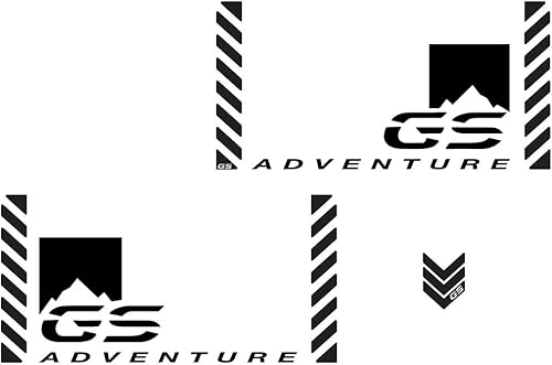 Miniatura 3 de gs00262 - Kit de calcomanías reflectantes para motocicleta Big Adventure "GS Mountain Adventure" para alforjas BMW GS Touratech, color negro