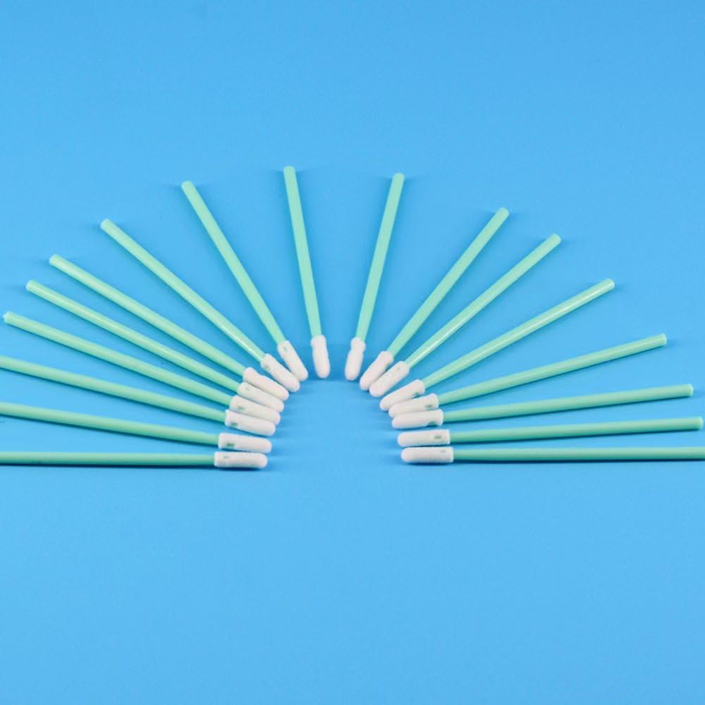 1000-Pack Cleaning Foam Swab Anti-Static Lint-Free 1.25mm Fiber Optic Connector Cleaning Tools for LC/MU