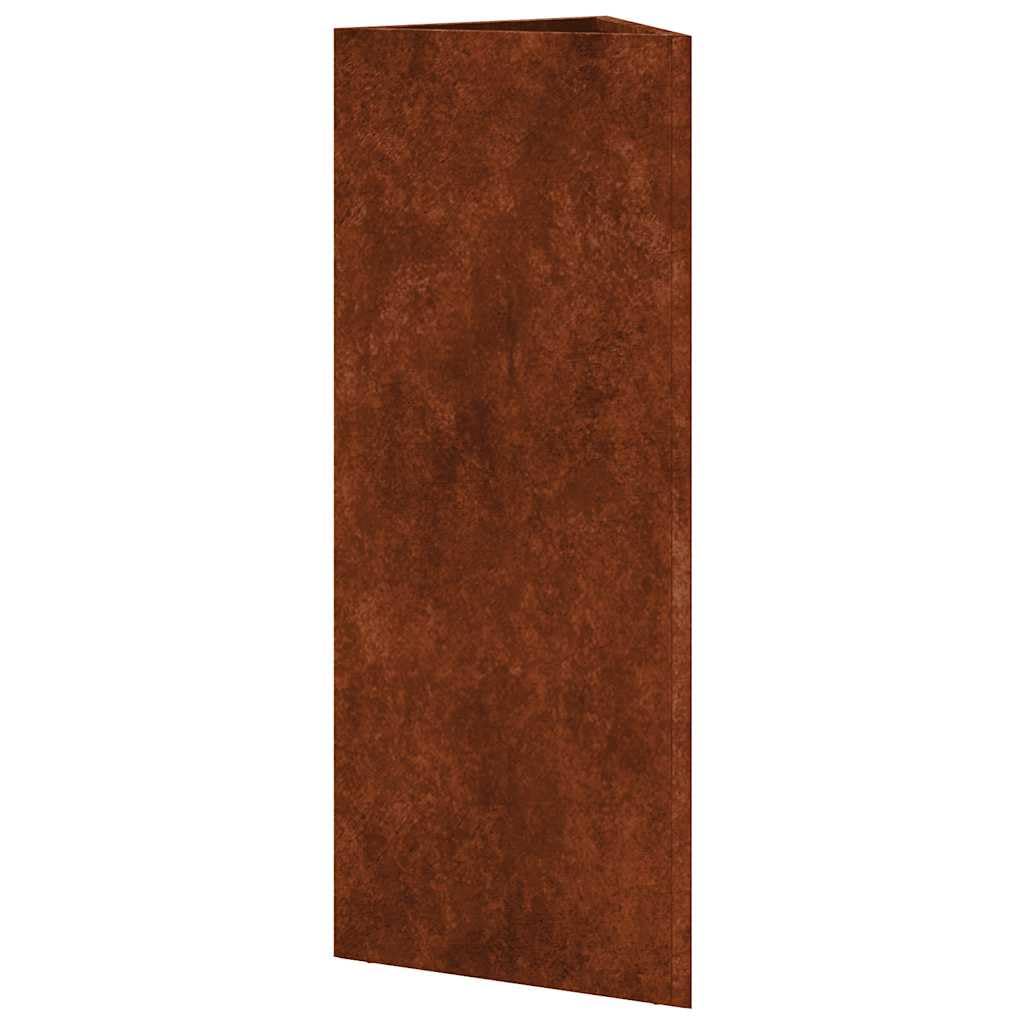 Macetero de 30 x 26 x 75 cm, acero corten, resistente a la intemperie, para jardín, balcón y terraza, moderno macetero para flores, hierbas y verduras en aspecto oxidado atemporal