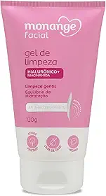 Monange Gel de Limpeza Facial Anti-Ressecamento com Ácido Hialurônico e Niacinamida 120g