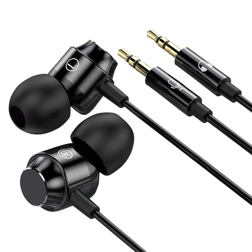 Amazon.co.jp: イヤホン 有線 マイク付き カナル型 2m 3.5mmデュアル 