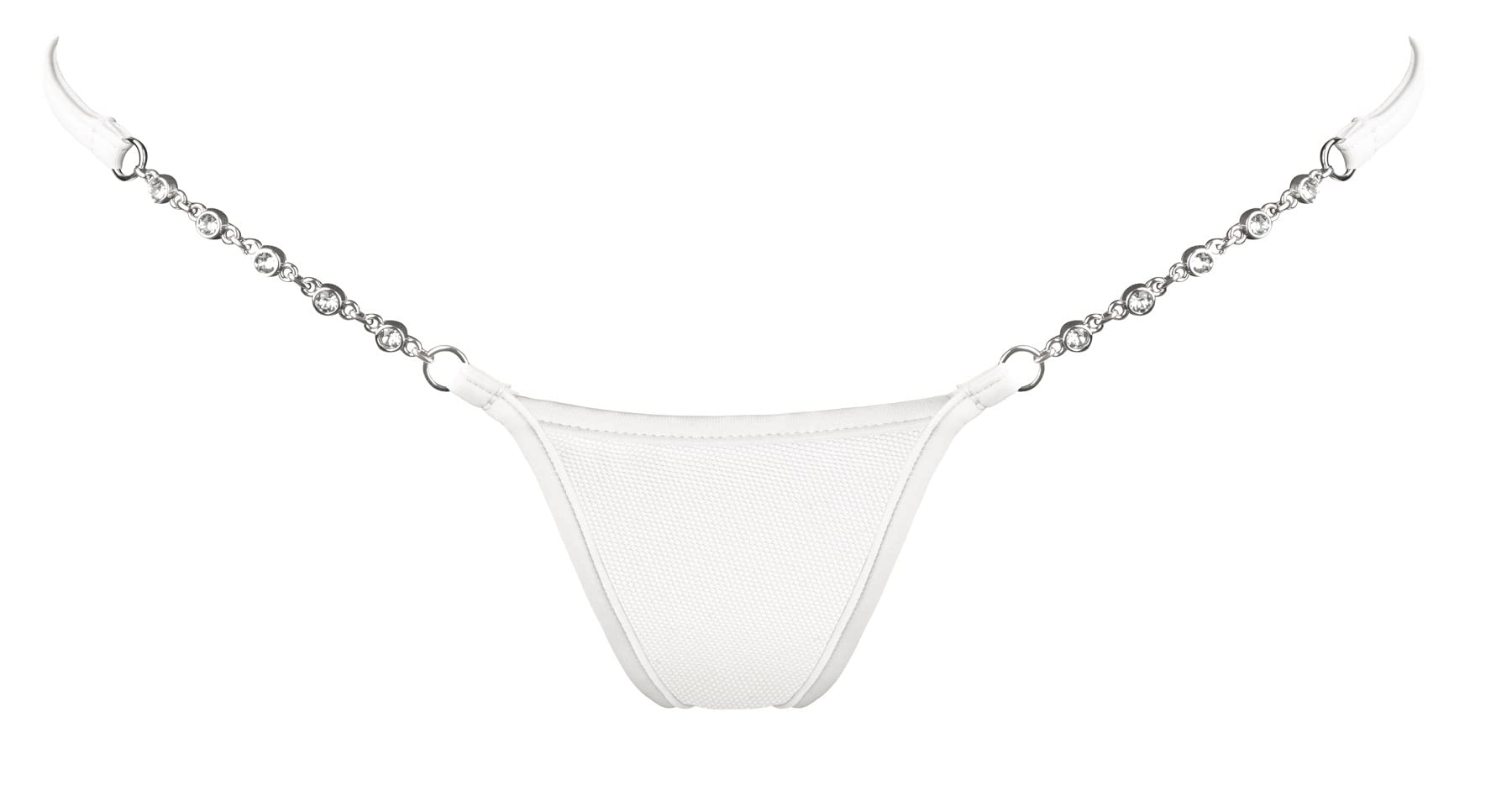 Damen Luxus Micro V-String Transparent White