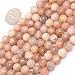 8mm Round Gemstone Sun Stone Beads Strand 15 Inch Jewelry Making Beads