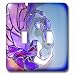 3dRose lsp_256175_2 Image of Purple and Violet Stained Glass Mermaid Toggle Switch, Multicolor
