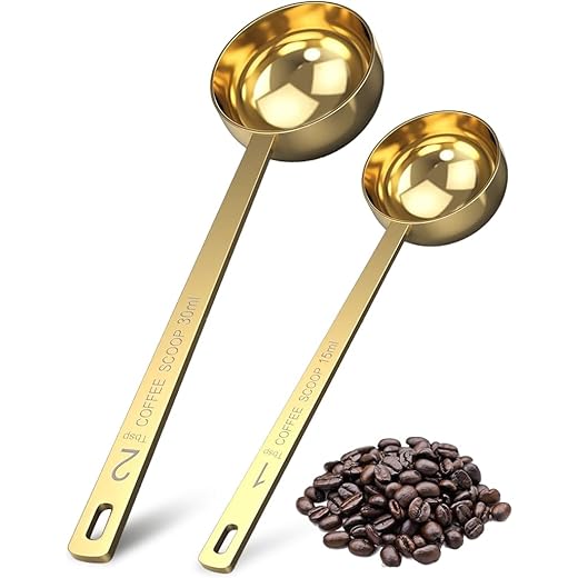Supvox Spoon Set for Kitchen 2Pcs Coffee Bean Scoops 15ml/3