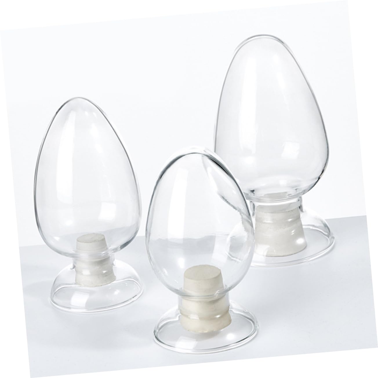 PRETYZOOM 4piezas Botella De Vidrio Con Tapón Para Muestras Frasco Decorativo De Almacenamiento Para Exhibición y Laboratorio