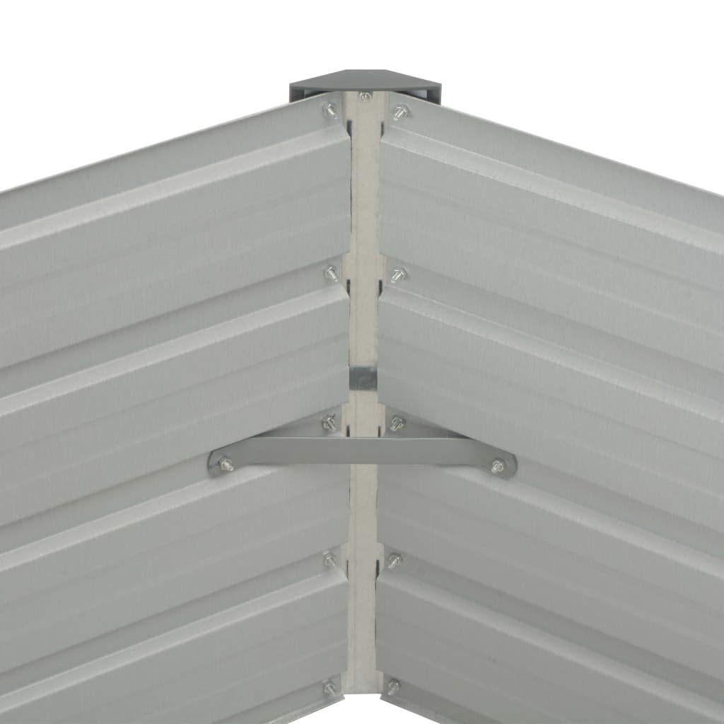 GuyAna Mesa de Cultivo de Acero galvanizado marrón 129x129x46 cm Estante Guardar Tierra Herramientas