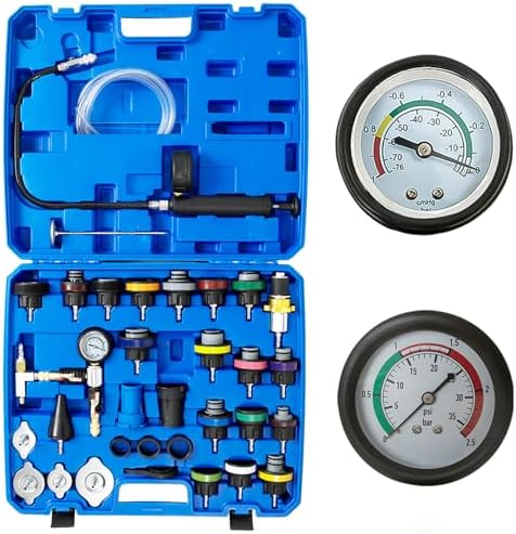 Punmew Radiator Pressure Tester & Vacuum Refill Kit 34pc Universal