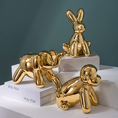 Natureman Gold Home Décor, Balloon Dog Decoration, Ceramic Animal Statue Handmade Sculpture Decoration (Monkey) #TOP6