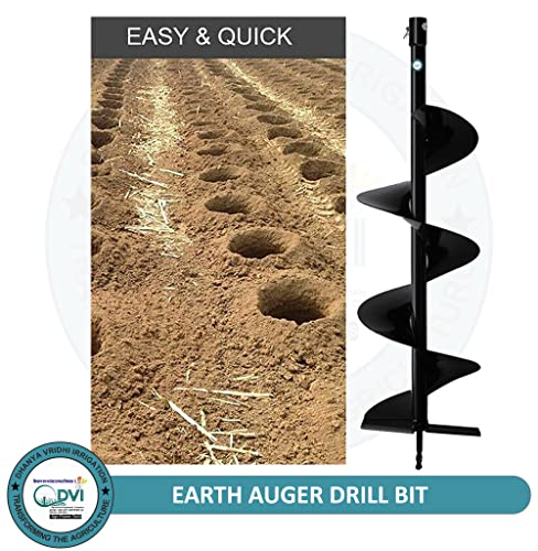 Image of DVI Heavy Duty earth Auger bit Used for Tree PLANTATION, Hole DIGGING (8 inchinch Bit)