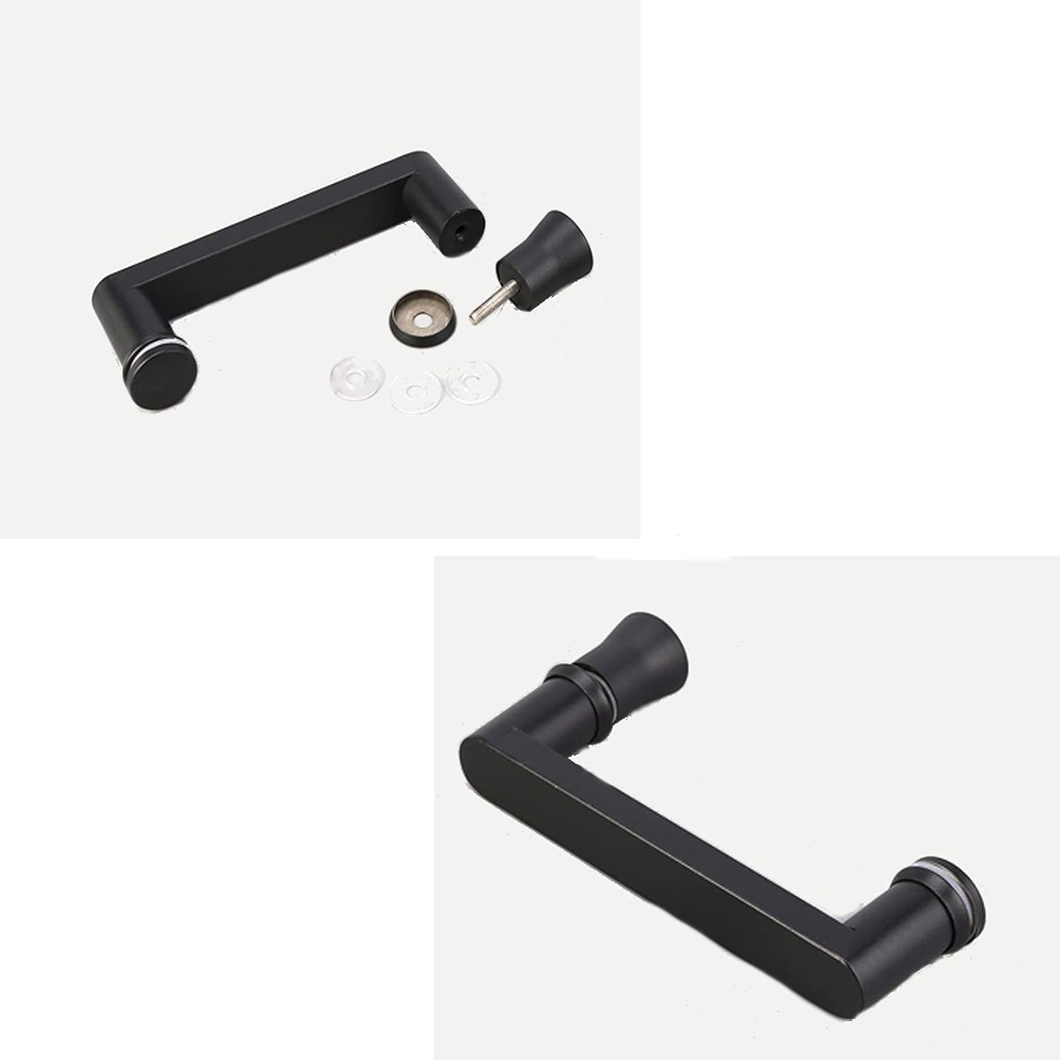 Push and Pull Frameless Glass Door Handle Replacement Shower Door Handle Grab Bar Sliding Bathroom Door Knobs (Size : 440mm)