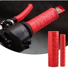 Bicycle Grip Cover Durable Durable Easy Grip Shock Absorption Easy Installation Non-Slip Soft Rubber Handlebar Handle Grip Red