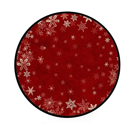 Weihnachten Schneeflocken-Teppich 60x60 Cm - Rutschfeste Bodenmatte Für Festliche Dekoration
