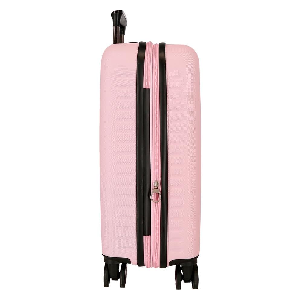 Pepe Jeans Montana Maleta de Cabina Rosa Claro 40x55x20 cm Rígida ABS Cierre TSA Integrado 37L 2,6kg 4 Ruedas Dobles Equipaje de Mano by Joumma Bags