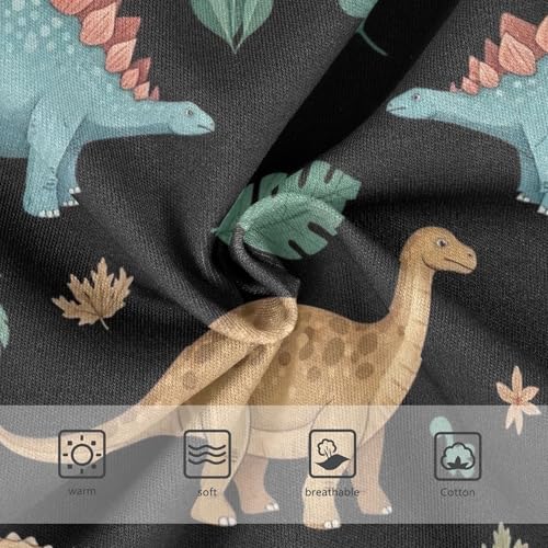 Classic Dinosaurs Stegosaurus Leaves Black Girls Underwear Toddler 2t Cotton Panties for Girl Funny Briefs Underpants3