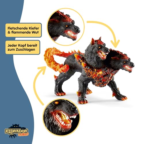 SCHLEICH ELDRADOR Creatures | Höllenhund 42451 | ELDRADOR Monster Spielfigur | detailgetreue Sammelfigur | tolles Geschenk für Mädchen und Jungen | Spielzeug ab 7 Jahren | 14 x 7 x 10 cm