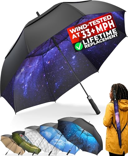 TUMELLA Golf Umbrella 62 Inch Windproof, Extra Large Auto Open, ...