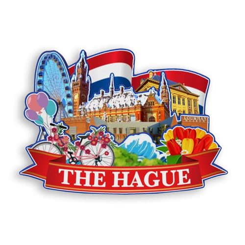 Quwsne Imán para nevera de La Haya, Países Bajos, imán para nevera, recuerdos de viaje de ciudad, regalos turísticos, monumentos clásicos 3D, hechos a mano, decoración del hogar, 1975