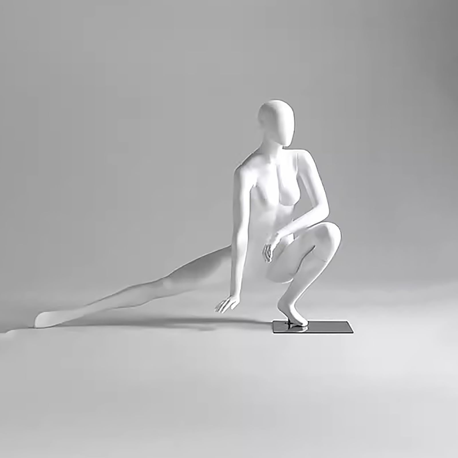 Możliwy manekin naturalnej wielkości do ekspozycji okiennej, łatwy montaż tułowia całego ciała do sklepu odzieżowego, postawy do ćwiczeń jogi