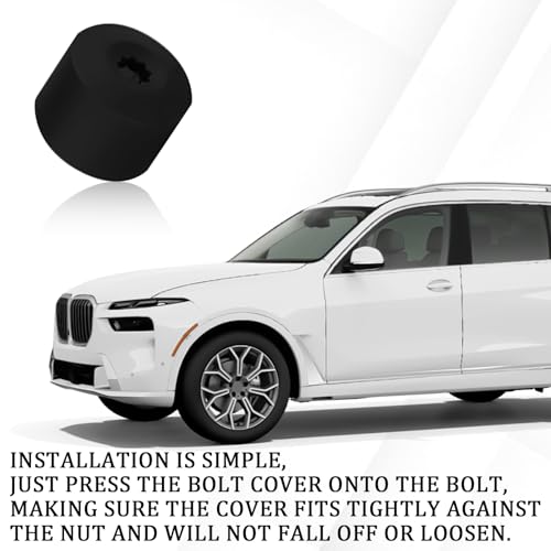 msyuusr 20PCS Car Lug Nut Covers Wheel Center Cap, 17mm Wheel Nut Covers with Removal Tool, Car Accessories 1K0 601 173 Compatible with VW Jetta, Beetle, Passat, GTI, CC（Black - Thumbnail 5