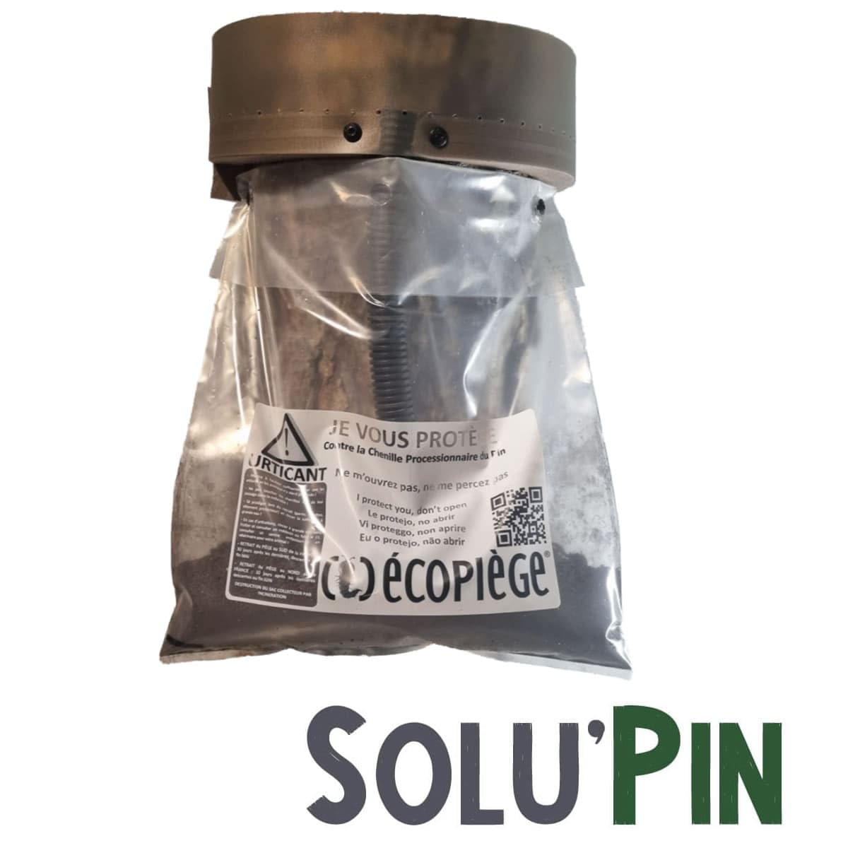 Piège Chenille Processionnaire du Pin – Pour Tronc jusqu’à 3,20 m – Kit Complet Écopiège Professionnel SoluPin Ø 100 cm à Vissage – Cerclage Réutilisable sans Insecticide – Conçu et Fabriqué en France