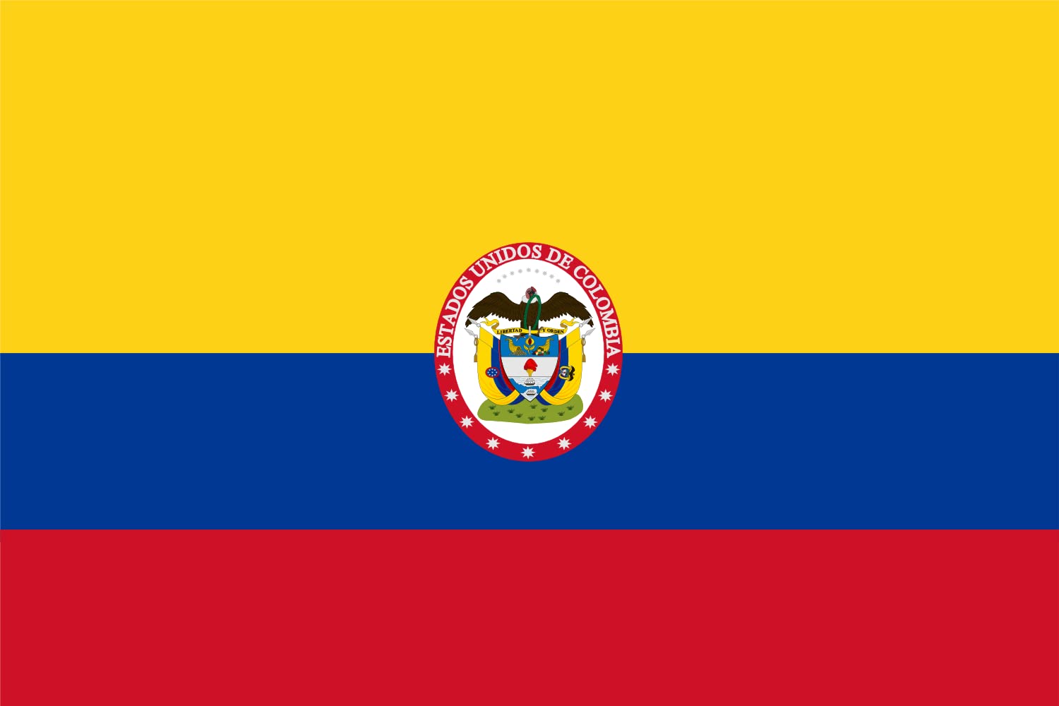 Drapeau États-Unis de Colombie militaire pour salon de collectionneur