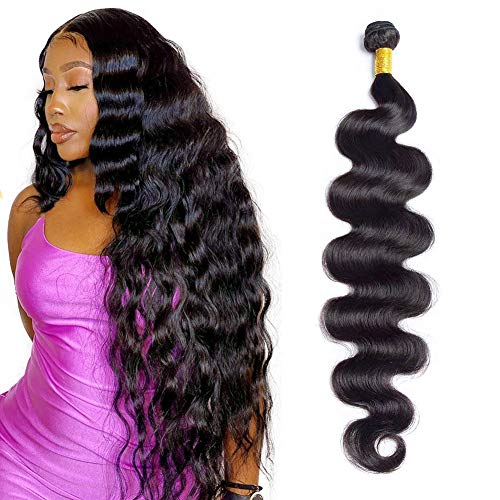 Brazilian Kinky Straight Hair 3 Bundles Yaki Human Hair Bundles 100% Virgin Kinky Straight Human Hair Extensions Natural Black (42, TOP SALE)…