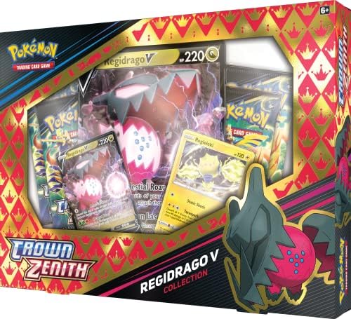 Pokémon TCG: Crown Zenith Collection - Regidrago V (2 Foil Promo Cards, 1 Foil Oversize Card & 4 Booster Packs)