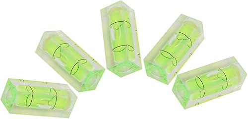 5pcs 15×15×40MM Mini Square Calidad Herramienta de medición Pequeña burbuja de nivel de alcohol para la medición de equilibrio