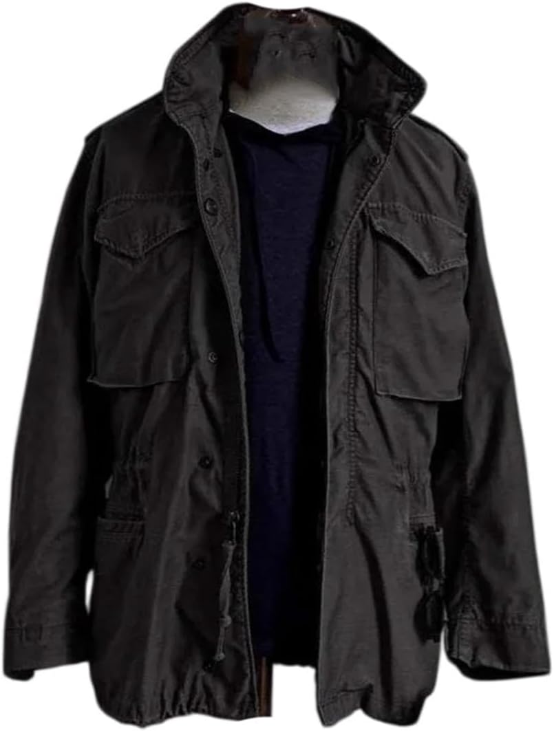 Multi-Pocket Cargo Jackets for Men Windbreaker Vintage Casual Solid Coat