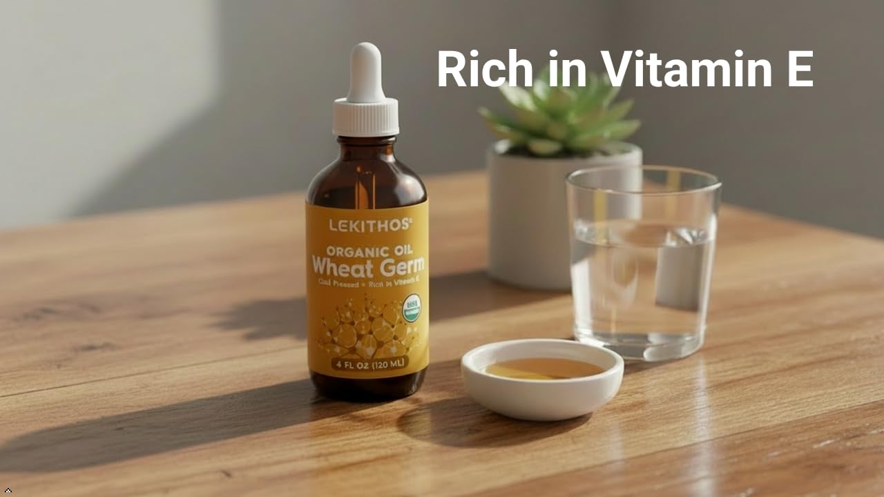 Organic Wheat Germ Oil | 4 FL OZ (120 ML) | CO2 Extract | Premium Omega 3-6-9 Complex + 2.5mg Vitamin E | Supports Dry Skin & Cellular Health | Dropper in Glass Bottle | Made In Spain