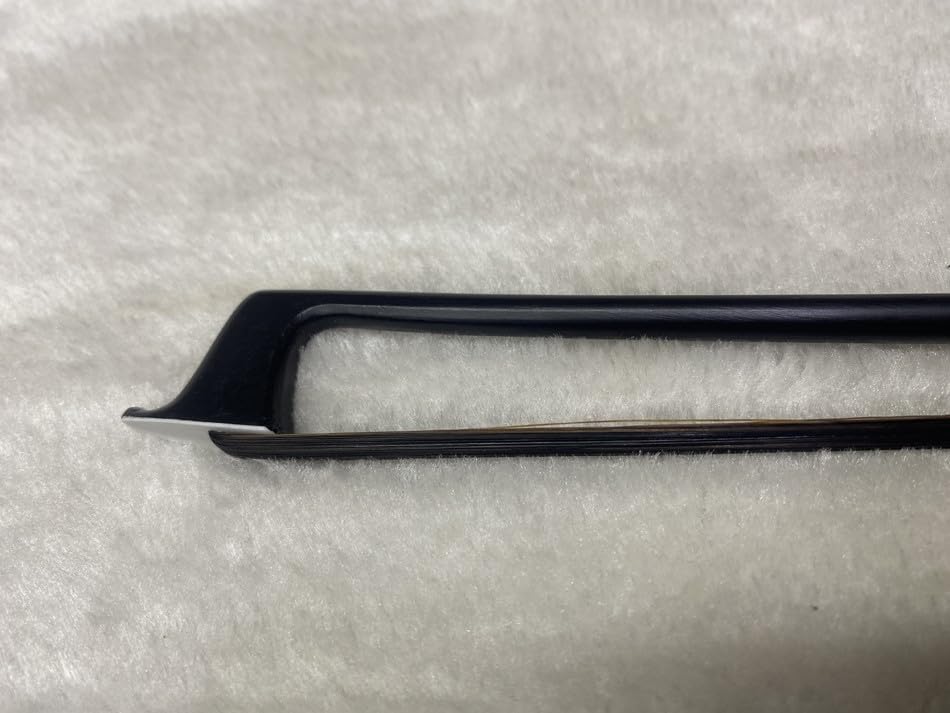 4/4 black carbon fiber violin bow for adult 74.5cm for Advanced Student Straight Parisian Eyes Ebony Frog (black)