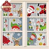 🎄Material: las pegatinas de ventana navideñas están hechas de PVC estadístico. no tóxico, extraíble, reutilizable, ecológico e impermeable.