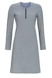 Ringella Bloomy Damen Nachthemd mit Knopfleiste Grey-Blue 42 2551004,Grey-Blue, 42