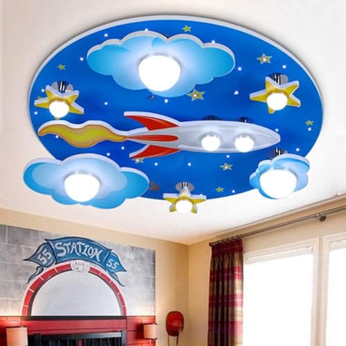 Lustre LED bleu avec télécommande pour sécuriser l'escalier d'entrée