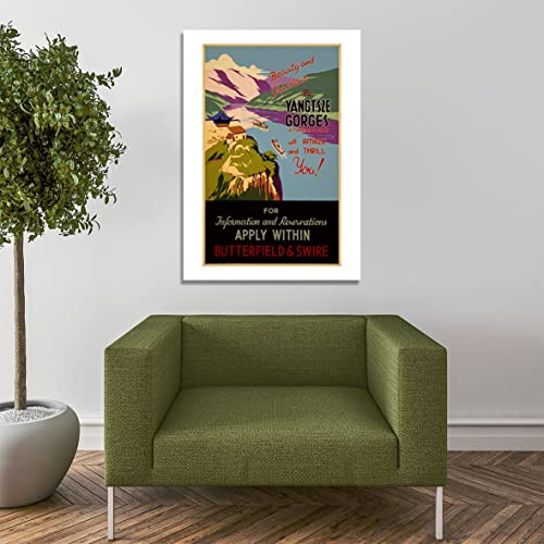 Poster de voyage Yangtze Gorges affiche encadrée pour s'évader au quotidien