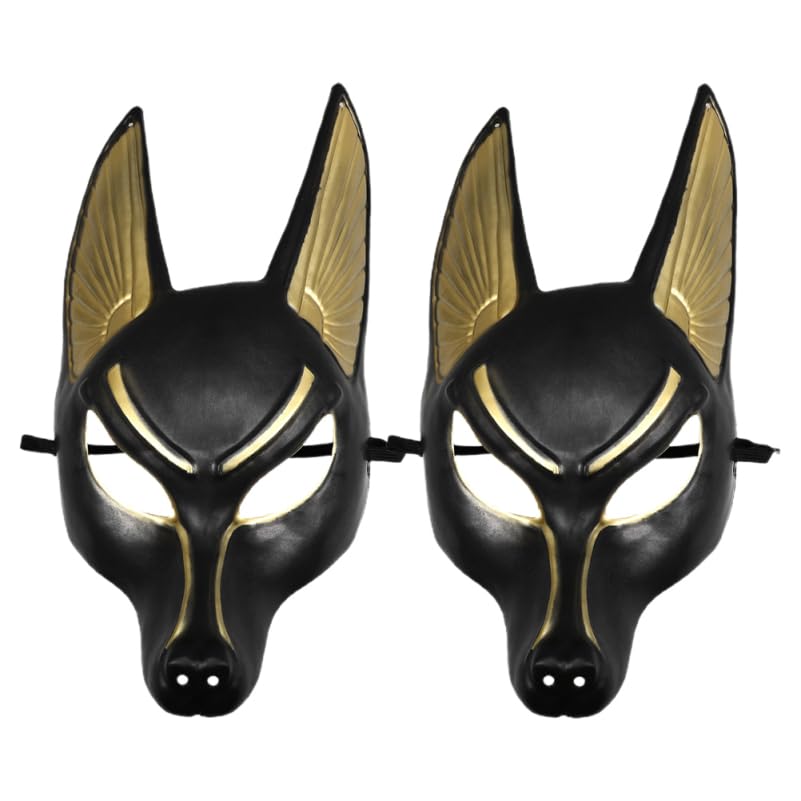 Alipis Egyptian Anubis Mask: 2PCS Plastic Anubis Mask