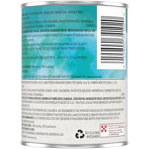 Beyond Natural Wet Dog Food, Alaskan Cod, Salmon & Sweet Potato Ground Entree - 368 g Can (12 Pack) - Image 3