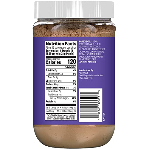 PB2 Pantry Chocolate Chip Cookie and Brownie Mix, Gluten Free, Non-GMO, 4g Protein Per Cookie, Vegan (2 Jars - 16 Oz Each)