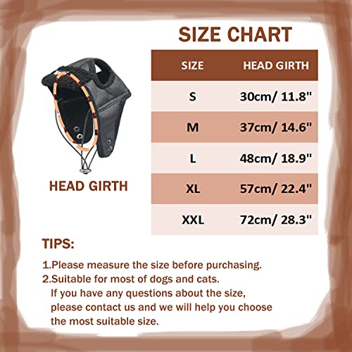 BECHANMIG Dog Winter Hat, Fashion Retro Pet Aviator Hat, Dog Warm Cap Winter Hat with Ear Holes for Small Medium Large Dog, Cats, Brownness L