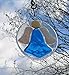 Blue Angel Handmade Fused Glass Sun Catcher Christmas Ornament