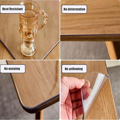 Nappe Transparente Ronde Anti-Rayures pour Protéger Votre Table
