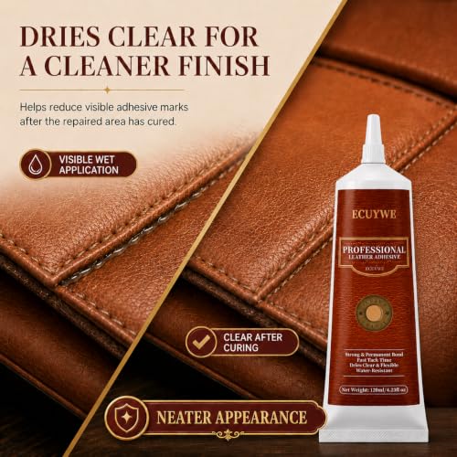 Wqapey Leather Glue 4.32oz Flexible